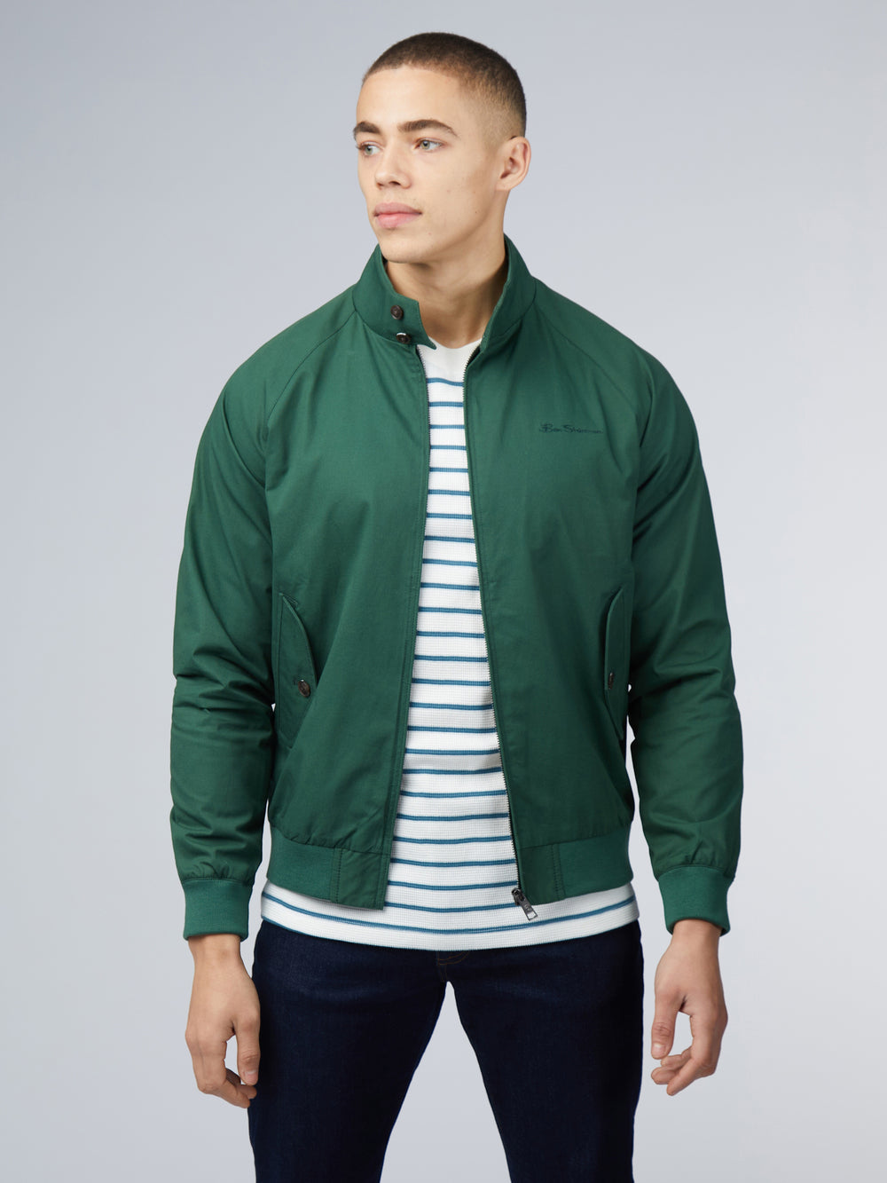 Vestes Ben Sherman Signature Harrington Vert | CWW-65057131